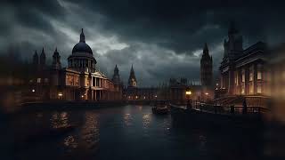 By the Thames: Dark Academia Night & Piano's Mournful Elegy ‍ London River's Eerie Whispers