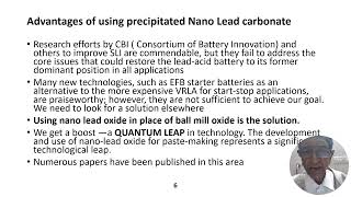 Nano PbO for superior performance of lead-acid battery