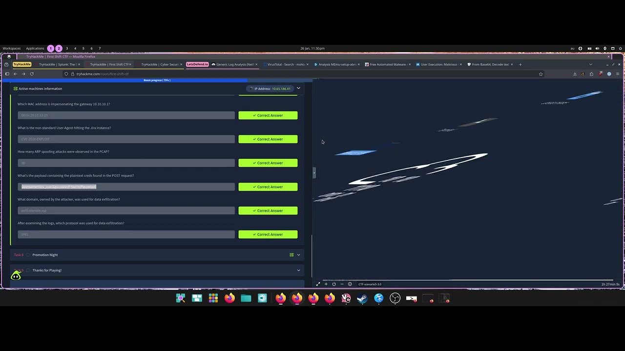 TryHackMe Night Shift Task 7 Walkthrough SOC Analyst Investigation Splunk and PCAP