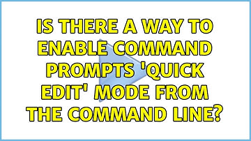 Is there a way to enable command prompts 