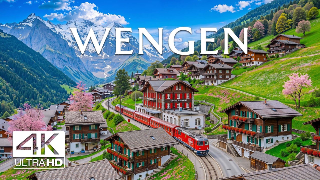 Wengen 4K | Unreal Alpine Beauty on Earth – Emerald Meadows, Majestic Peaks & Silent Villages