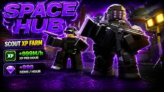 🔫 Scout XP Farm  | Easy Best Script to grind for Operator in hour + Gems hardcore | Space Hub 😗