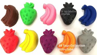 10 Play Dough Fruits Banana, Strawberry, With Cookie Cutters