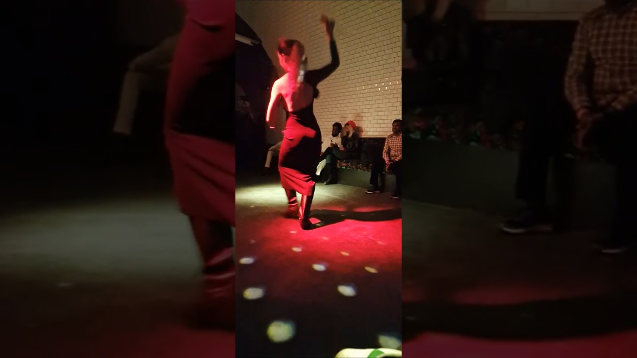 Single French girl Dance performance on Mix song of Rock dj in Genrator Pub Paris France.