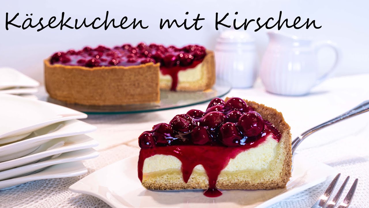 unwiderstehlich cremiger Käsekuchen mit Kirschen | Kirschfüllung mit ...