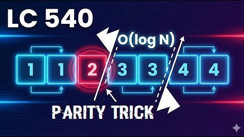 [LeetCode 540]. Single Element in a Sorted Array - Optimal O(logN) Solution