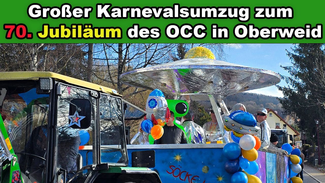 Großer Karnevalsumzug zum 70. Jubiläum des OCC in Oberweid
