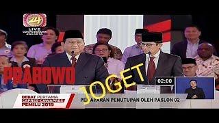 Momen saat pak Prabowo joget,di debat capres