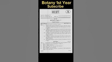 TS Botany 1st Year Model Paper 2024 | Botany intermediate 1st year important questions | Shorts