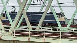 1094レ鹿島貨物EF210桃太郎346号機 配8592レEF65PF原色2087号機