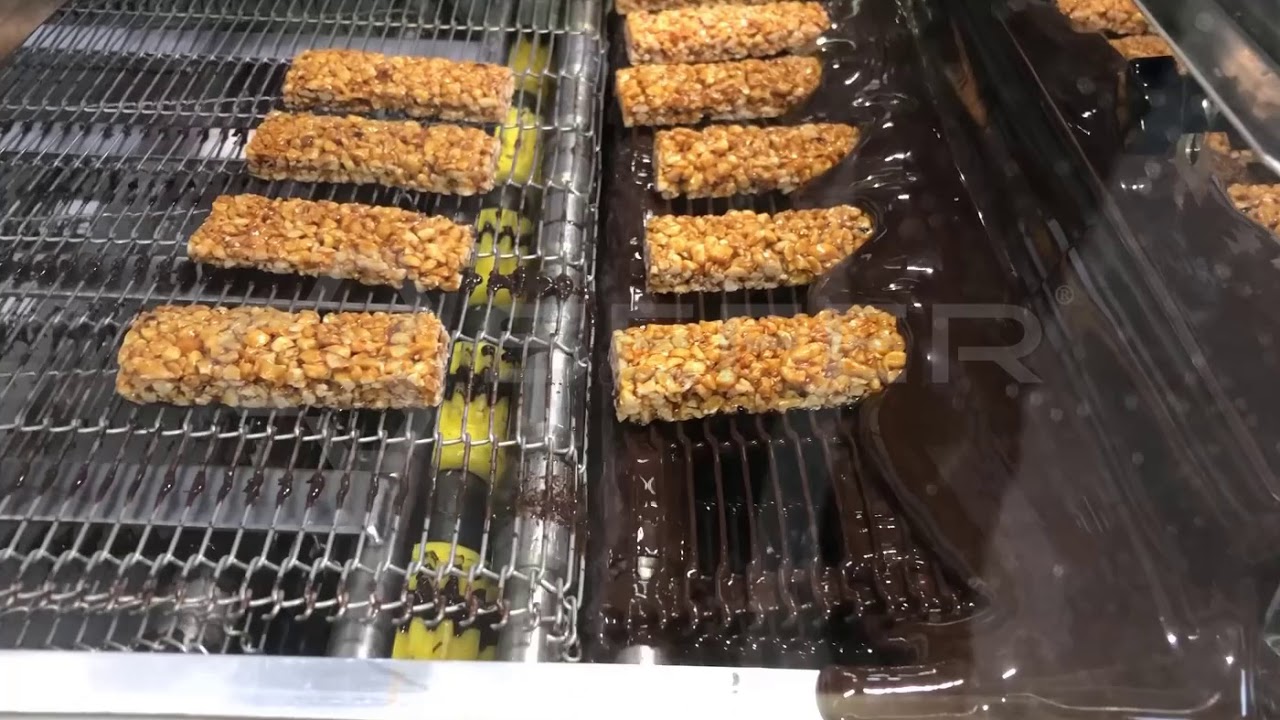 chocolate enrober machine, chocolate coating machine, chocolate tempering and enrobing machine,