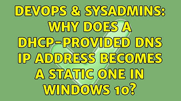 DevOps & SysAdmins: Why does a DHCP-provided DNS IP address becomes a static one in Windows 10?
