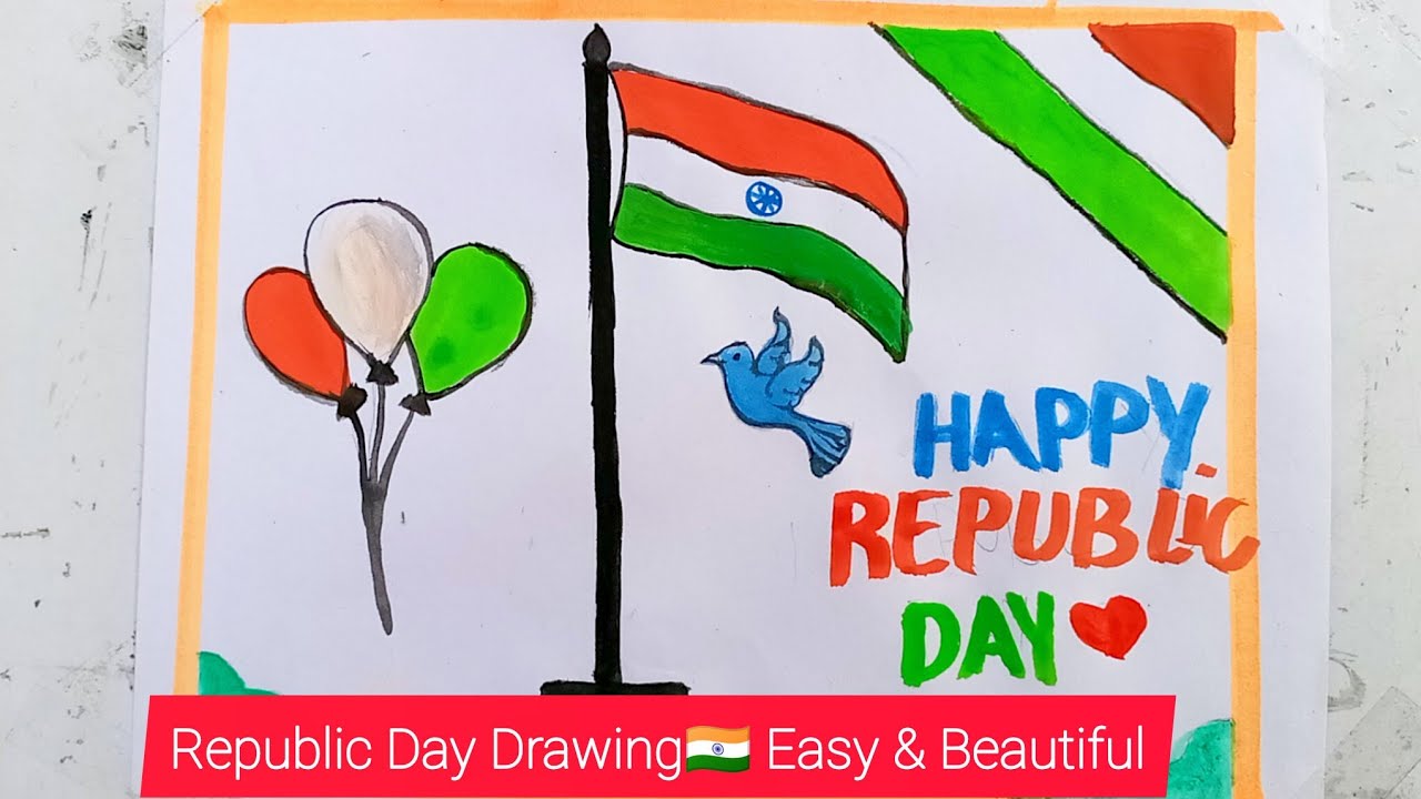 Republic Day Special Drawing | 26 January 🇮🇳 | Indian Flag Art