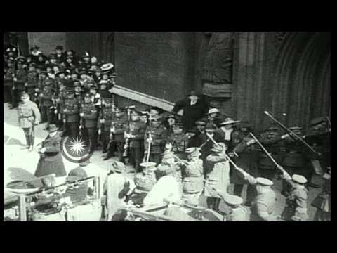 major-richard-lloyd-george-and-roberta-mcalpine-marry-in-bath,-england-during-wor...hd-stock-footage