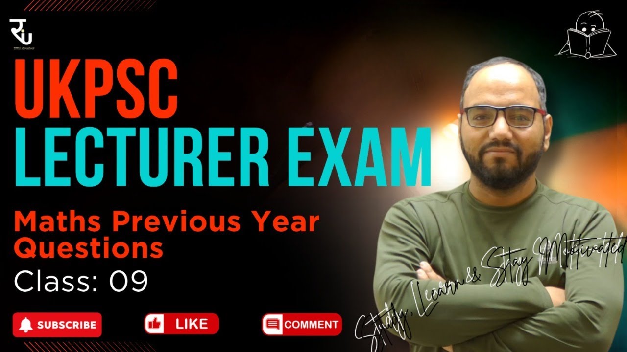 UKPSC Maths Lecturer PYQ class-8 | उत्तराखंड गणित प्रवक्ता Previous Year Questions with Solution |