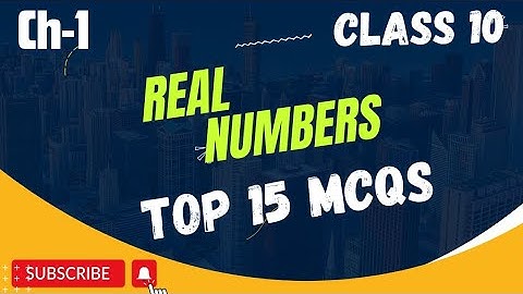 RD sharma Class 10 maths MCQs solutions Real Numbers chapter 1 | New edition book 2023-24