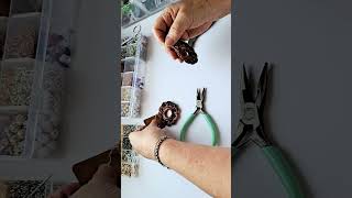 Watch Me Make Crochet Flower Earrings(Satisfying!)#crochetaddict  #crochetart #earrings #diy #shorts