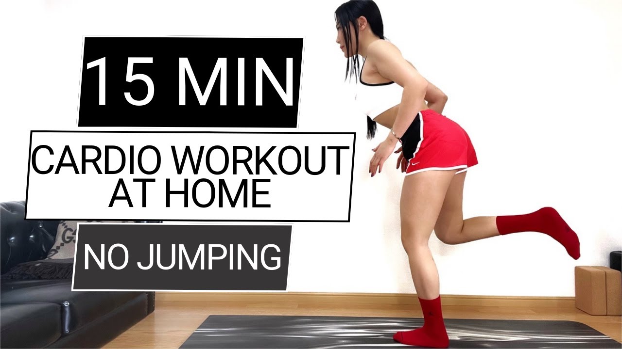 💦💧15 MIN CARDIO WORKOUT AT HOME - NO JUMPING, calorie & fat burn, quiet ...