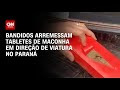 Bandidos arremessam tabletes de maconha em direção de viatura no Paraná