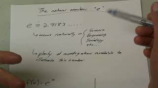 Introducing the natural number "e"