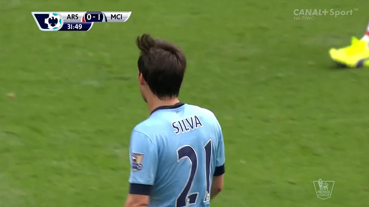 David Silva vs Arsenal (A) 2014-2015 EPL HD