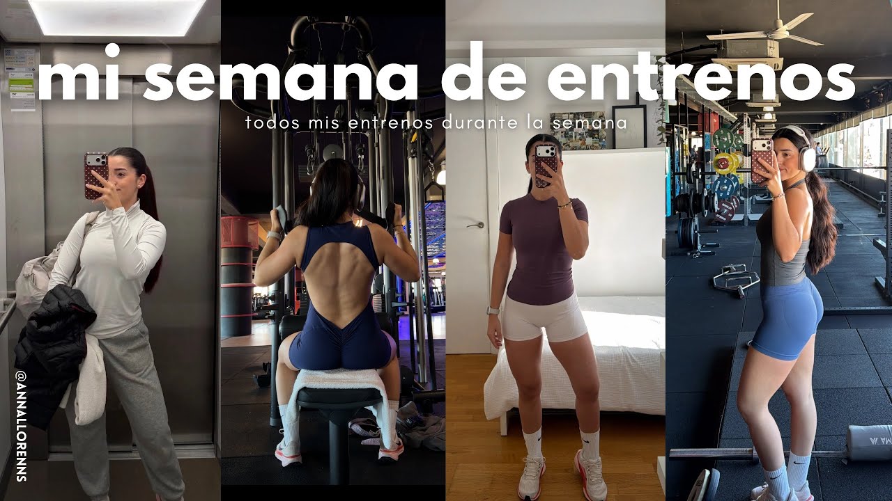 todos mis entrenos durante una semana | ejercicios, planificación, outfits nuevos, rutina…