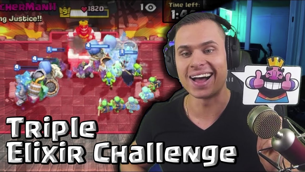 Clash Royale Polska - Triple Elixir Challenge! Funny Clone Deck!