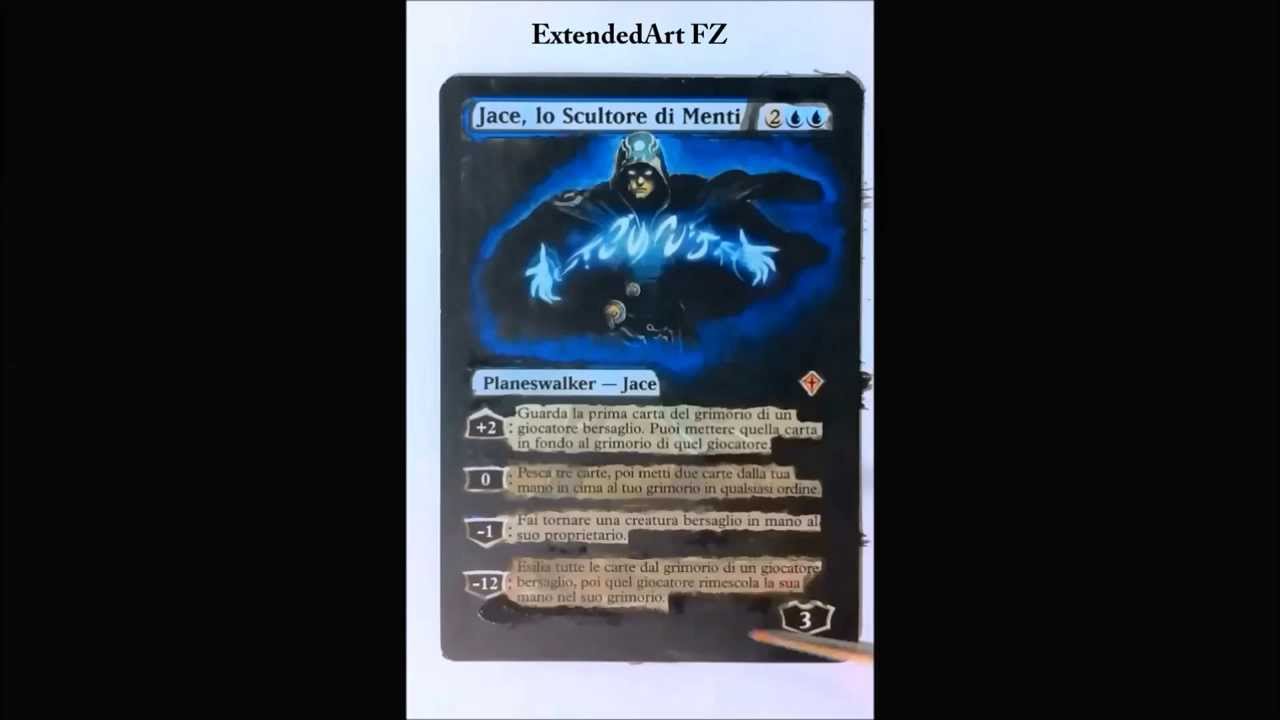 Mtg Jace The Mind Sculptor Altered Art By Fz