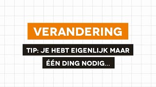 Verandering - Soms moet je dapper zijn