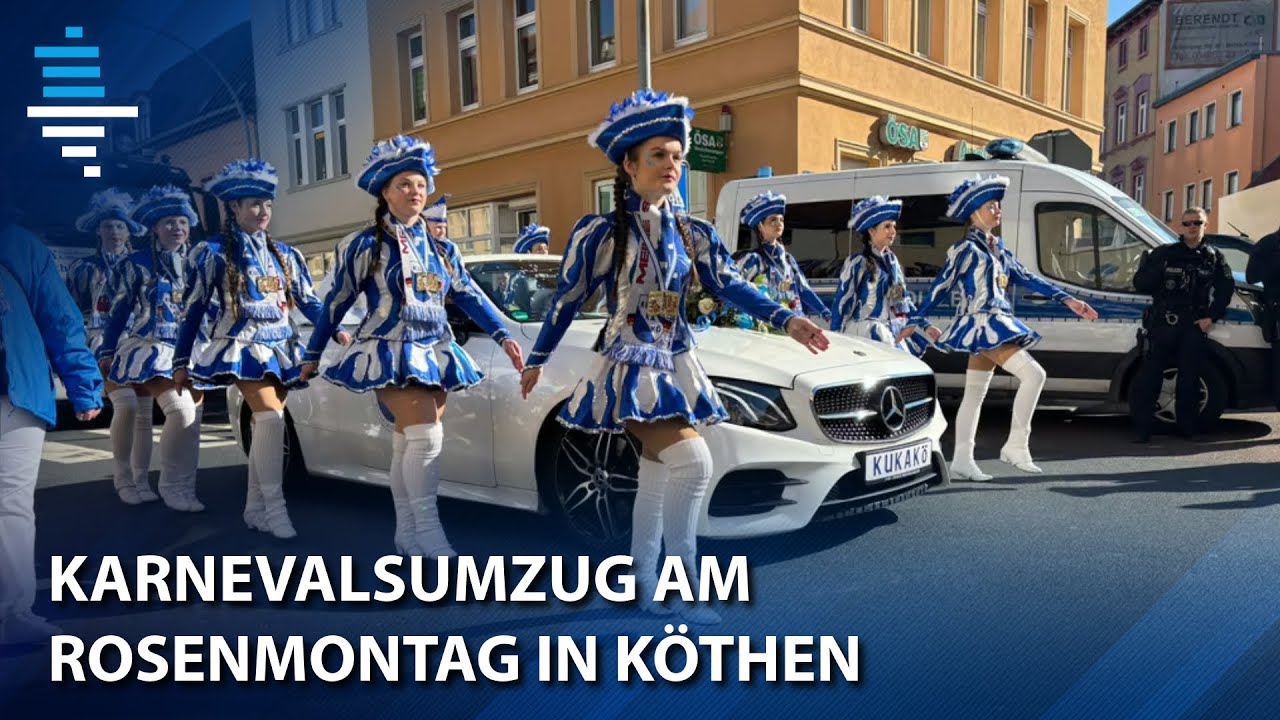Tausende feiern Karneval - beste Stimmung beim großen Umzug am Rosenmontag in Köthen