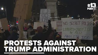 Protest held in Portland against Trump administration, ICE activity in Maine