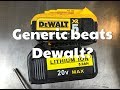 Generic Dewalt battery from Amazon vs Genuine Dewalt 20v Lithium battery