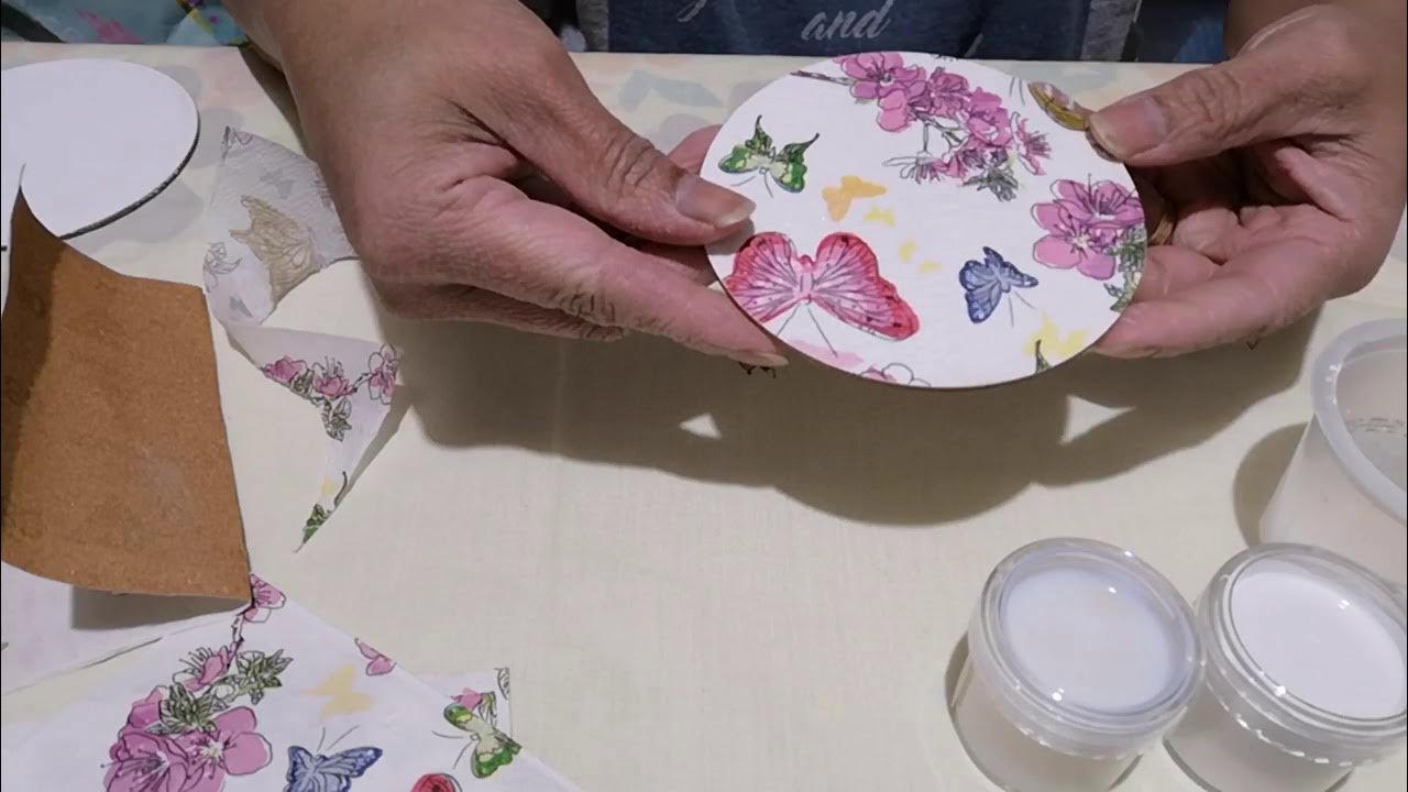 Decoupage coaster tutorial for beginners YouTube