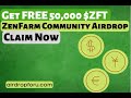 Airdrop заработок без вложений 50000usd в токенах ZFT