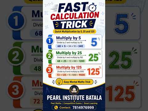 Preview for Multiply by 5, 25 & 125 in Seconds! ⚡ Fast Maths Trick