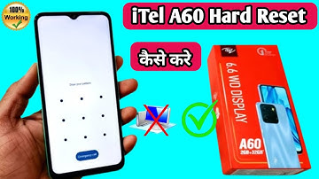 ITel A60 Hard Reset | Itel (A662L) Pattern Lock Remove | Without Pc | Password Forgot(2025)