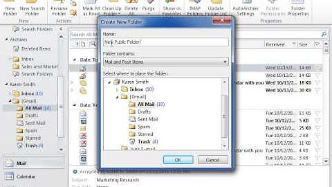 Outlook 2010 Create a Public Folder