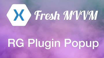 Rg.Plugins.Pop up With Fresh MVVM