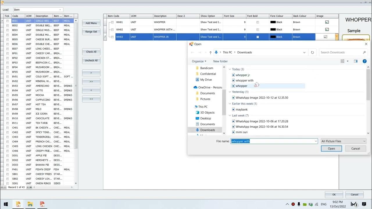 AutoCount F&B 5.0: How To Insert Images In Fast Selection Menu - YouTube