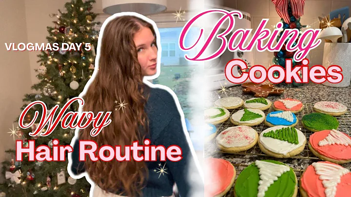 VLOGMAS DAY 5 ✧ Baking Cookies & Wavy Hair Routine