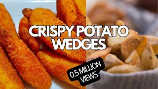 Crispy Potato Wedges | Easy Perfect Potato Wedges | Crispy Homemade Potato Wedges Recipe