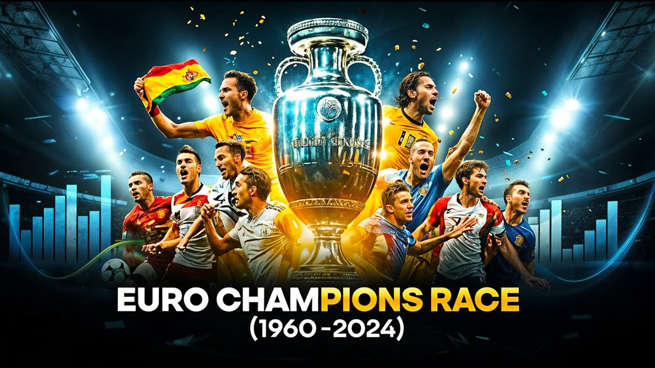 UEFA Euro Champions Trophy Race (1960–2024) | Which Country Ruled Europe? 🏆🇪🇺