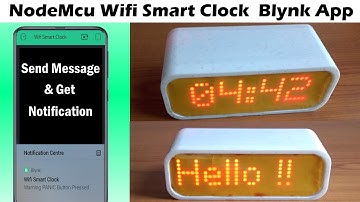 IoT Wifi Smart Clock  Send Message & Alert to Mobile MAX7219 Blynk App