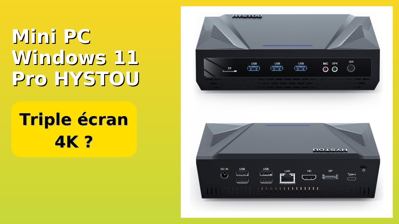 AVIS (2025) : Mini PC Windows 11 Pro HYSTOU i7-10870H. DÉTAILS ESSENTIELS