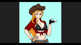 Nami as a Cow Girl
