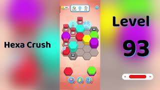 🔥 Hexa Crush Level 93 Walkthrough 🧩 | Solution Guruji 🎮
