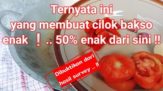 Ternyata ini yang membuat bakso/cilok enak !? 50% dari sini !!