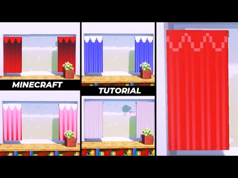 マインクラフト 旗を使ったカーテンの作り方 6選 内装建築 Minecraft Summary マイクラ動画