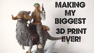 Star Wars Hoth Luke Skywalker on Tauntaun - 3D Print, Paint & Review 1:6 custom statue