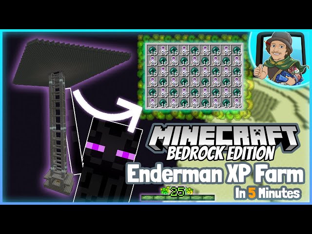 Enderman XP Farm Tutorial in Minecraft Bedrock 1.18 (MCPE/Xbox/PS4
